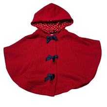 Load image into Gallery viewer, Girls CANDY STRIPES, fleece lined hooded poncho, pilling, FUC, size 1,  