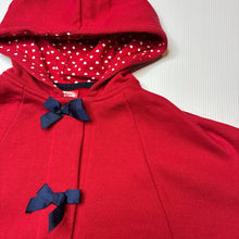 Load image into Gallery viewer, Girls CANDY STRIPES, fleece lined hooded poncho, pilling, FUC, size 1,  