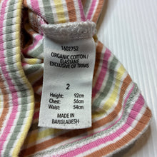 Load image into Gallery viewer, Girls KID, ribbed organic cotton blend long sleeve top, EUC, size 2,  