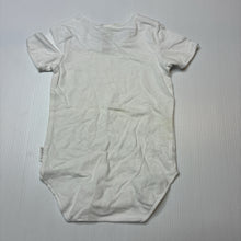 Load image into Gallery viewer, Unisex Bonds, white stretchy bodysuit / romper, EUC, size 00,  