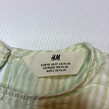 Load image into Gallery viewer, Girls H&amp;M, striped lightweight cotton top, EUC, size 2,  