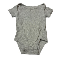 Load image into Gallery viewer, Unisex KIRKLAND, grey cotton bodysuit / romper, GUC, size 00,  