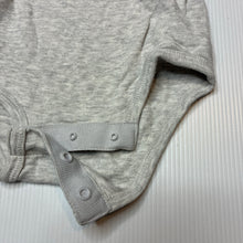 Load image into Gallery viewer, Unisex KIRKLAND, grey cotton bodysuit / romper, GUC, size 00,  