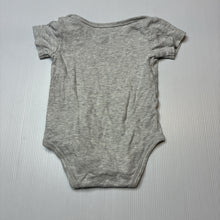 Load image into Gallery viewer, Unisex KIRKLAND, grey cotton bodysuit / romper, GUC, size 00,  