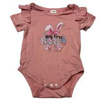 Load image into Gallery viewer, Girls lightweight, stretchy Easter bodysuit / romper, EUC, size 0,  