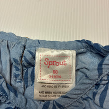 Load image into Gallery viewer, Girls Sprout, blue lyocell dress, GUC, size 00, L: 37cm