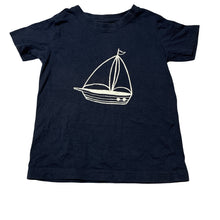 Load image into Gallery viewer, Boys Anko, navy cotton tee / top, sailboat, FUC, size 2,  