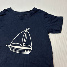 Load image into Gallery viewer, Boys Anko, navy cotton tee / top, sailboat, FUC, size 2,  