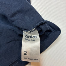 Load image into Gallery viewer, Boys Anko, navy cotton tee / top, sailboat, FUC, size 2,  