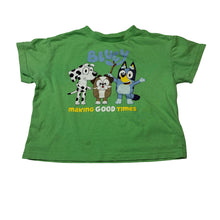 Load image into Gallery viewer, Unisex Bluey, loose fit cotton tee / top, mark lower front, FUC, size 2,  