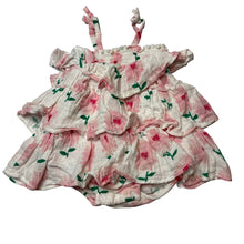Load image into Gallery viewer, Girls Anko, floral tiered crinkle cotton romper, EUC, size 0,  