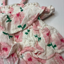 Load image into Gallery viewer, Girls Anko, floral tiered crinkle cotton romper, EUC, size 0,  