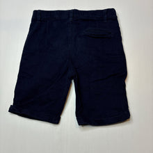 Load image into Gallery viewer, Boys B Collection, navy stretch cotton chino shorts, adjustable, GUC, size 8,  