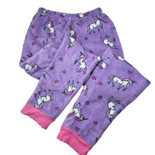 Load image into Gallery viewer, Girls Anko, fleece winter pyjama pants, unicorns, GUC, size 14,  