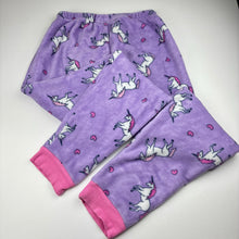 Load image into Gallery viewer, Girls Anko, fleece winter pyjama pants, unicorns, GUC, size 14,  
