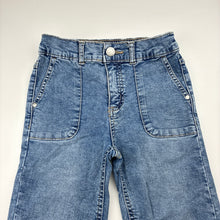 Load image into Gallery viewer, Girls 1964 Denim Co, blue stretch denim jeans, elasticated, Inside leg: 33cm, GUC, size 4,  