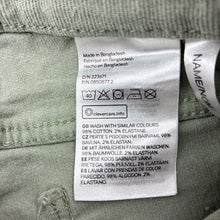 Load image into Gallery viewer, Girls H&amp;M, khaki stretch corduroy pants, adjustable, Inside leg: 42.5cm, GUC, size 5,  