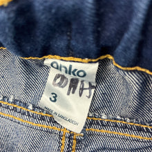 Load image into Gallery viewer, Boys Anko, dark denim jeans, adjustable, Inside leg: 35.5cm, GUC, size 3,  