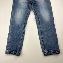 Load image into Gallery viewer, Boys Next, soft feel stretch knit denim pants, elasticated, Inside leg: 43cm, GUC, size 5-6,  