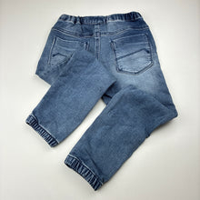 Load image into Gallery viewer, Boys Next, soft feel stretch knit denim pants, elasticated, Inside leg: 43cm, GUC, size 5-6,  