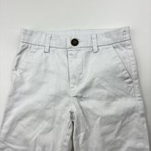 Load image into Gallery viewer, Boys Next, white stretch cotton chino pants, adjustable, Inside leg: 42cm, EUC, size 4,  