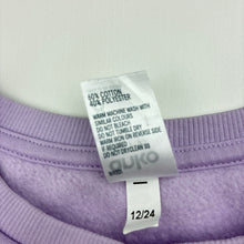 Load image into Gallery viewer, Girls Anko, purple fleece lined sweater / jumper, GUC, size 8,  