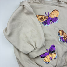 Load image into Gallery viewer, Girls Target, fleece lined sweater / jumper, marks front &amp; back right sleeve, FUC, size 5,  