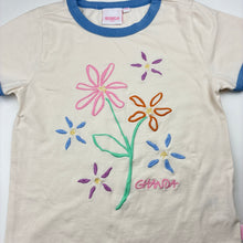 Load image into Gallery viewer, Girls GHANDA, embroidered stretchy tee / top, GUC, size 7-8,  