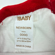 Load image into Gallery viewer, Unisex Cotton On, cotton Christmas romper, GUC, size 0000,  