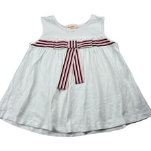 Load image into Gallery viewer, Girls Momonittu, white cotton sleeveless top, FUC, size 6,  