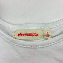 Load image into Gallery viewer, Girls Momonittu, white cotton sleeveless top, FUC, size 6,  
