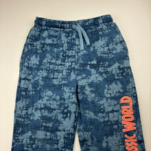 Load image into Gallery viewer, Boys Jurassic World, fleece lined track pants, elasticated, Inside leg: 47cm, light mark left leg, FUC, size 6-7,  