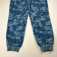 Load image into Gallery viewer, Boys Jurassic World, fleece lined track pants, elasticated, Inside leg: 47cm, light mark left leg, FUC, size 6-7,  