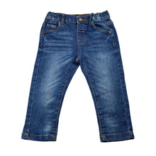 Load image into Gallery viewer, Unisex Target, blue stretch denim jeans, adjustable, Inside leg: 25.5cm, FUC, size 1,  