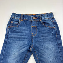 Load image into Gallery viewer, Unisex Target, blue stretch denim jeans, adjustable, Inside leg: 25.5cm, FUC, size 1,  