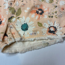 Load image into Gallery viewer, Girls Pink Sugar, floral stretch denim shorts, adjustable, light purple marks, FUC, size 8,  