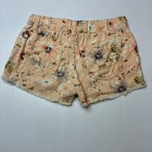 Load image into Gallery viewer, Girls Pink Sugar, floral stretch denim shorts, adjustable, light purple marks, FUC, size 8,  