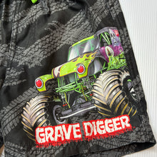 Load image into Gallery viewer, Boys Monster Jam, lightweight board shorts, elasticated, GUC, size 5,  