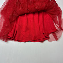 Load image into Gallery viewer, Girls Anko, lined red tulle &amp; gold glitter skirt, elasticated, GUC, size 8,  