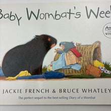 Load image into Gallery viewer, Books Baby Wombat's Week, by Jackie French &amp; Bruce Whatley, paperback, EUC,