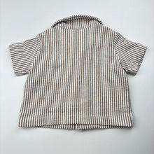 Load image into Gallery viewer, Boys Baby Berry, striped short sleeve shirt, EUC, size 000,  