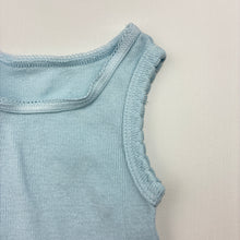 Load image into Gallery viewer, Unisex 4 Baby, blue cotton singlet top, GUC, size 00000,  