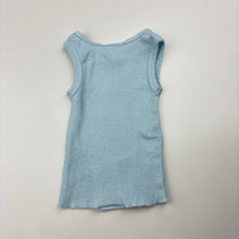 Load image into Gallery viewer, Unisex 4 Baby, blue cotton singlet top, GUC, size 00000,  