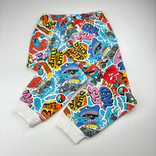 Load image into Gallery viewer, Boys Hot Wheels, fleece lined track pants, elasticated, Inside leg: 42cm, wash fade &amp; small marks, FUC, size 4,  