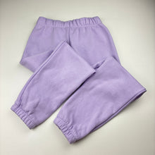 Load image into Gallery viewer, Girls Brilliant Basics, purple fleece lined track pants, Inside leg: 50cm, GUC, size 7,  
