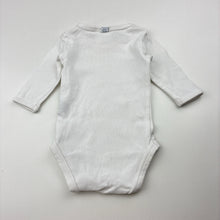 Load image into Gallery viewer, Unisex Marquise, white cotton bodysuit / romper, FUC, size 0000,  