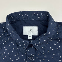 Load image into Gallery viewer, Boys Target, navy cotton short sleeve shirt, GUC, size 10,  