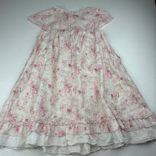 Load image into Gallery viewer, Girls B.B.Q, lined lightweight floral cotton dress, marks back hem , FUC, size 6, L: 60cm