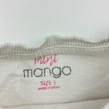 Load image into Gallery viewer, Unisex Mango, white cotton tee / top, FUC, size 1,  