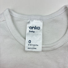 Load image into Gallery viewer, Unisex Anko, waffle cotton long sleeve top, mark left cuff, FUC, size 0,  